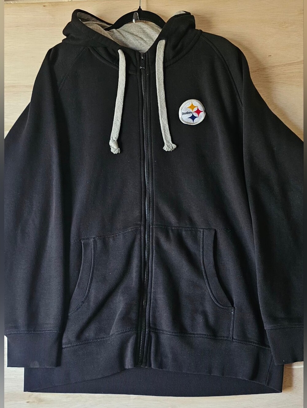 Antigua NFL Pittsburgh Steelers Full Zip Hoodie Jacket Men's Size XL Black